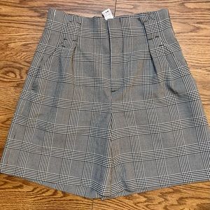 Zara Plaid Long Shorts